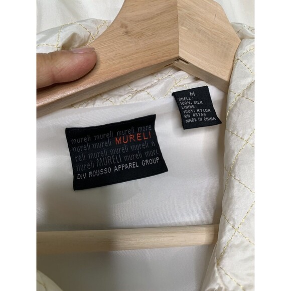 Mureli 100% Silk Sailing Graphic Full Zip Jacket & Elastic Waist Pants Set Sz M - Picture 12 of 12